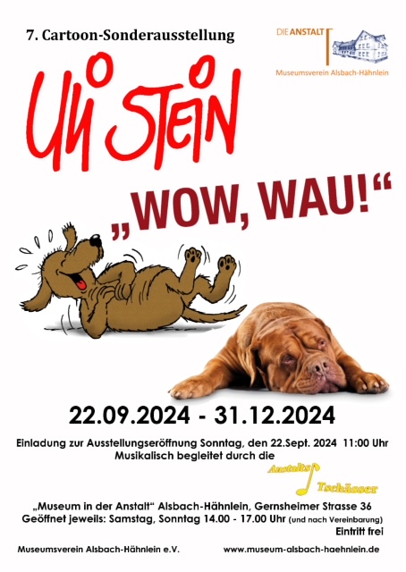 Ab in die Anstalt! Uli Stein Ausstellung „Wow, Wau“ in Südhessen